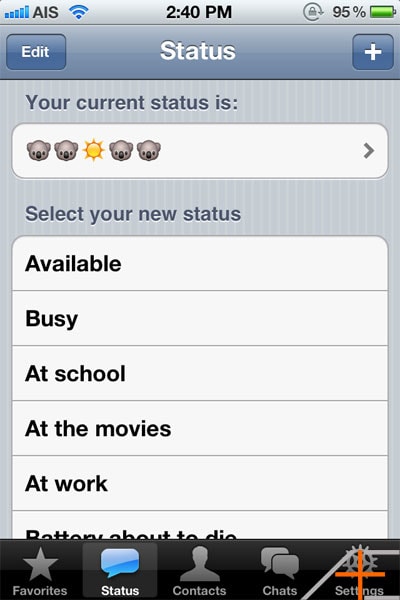 Whatsapp Status Settings