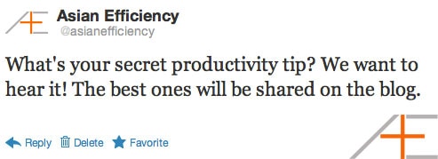 What is your secret productivity tip? What is your secret productivity tip?