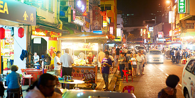 Busy Street at Night