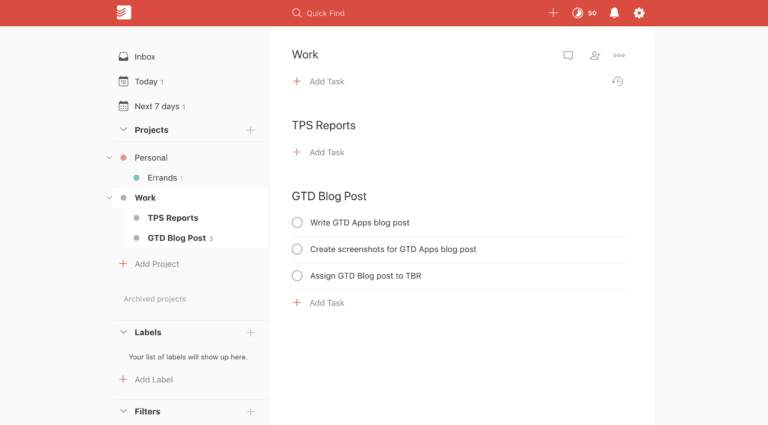 todoist gtd setup todoist gtd setup