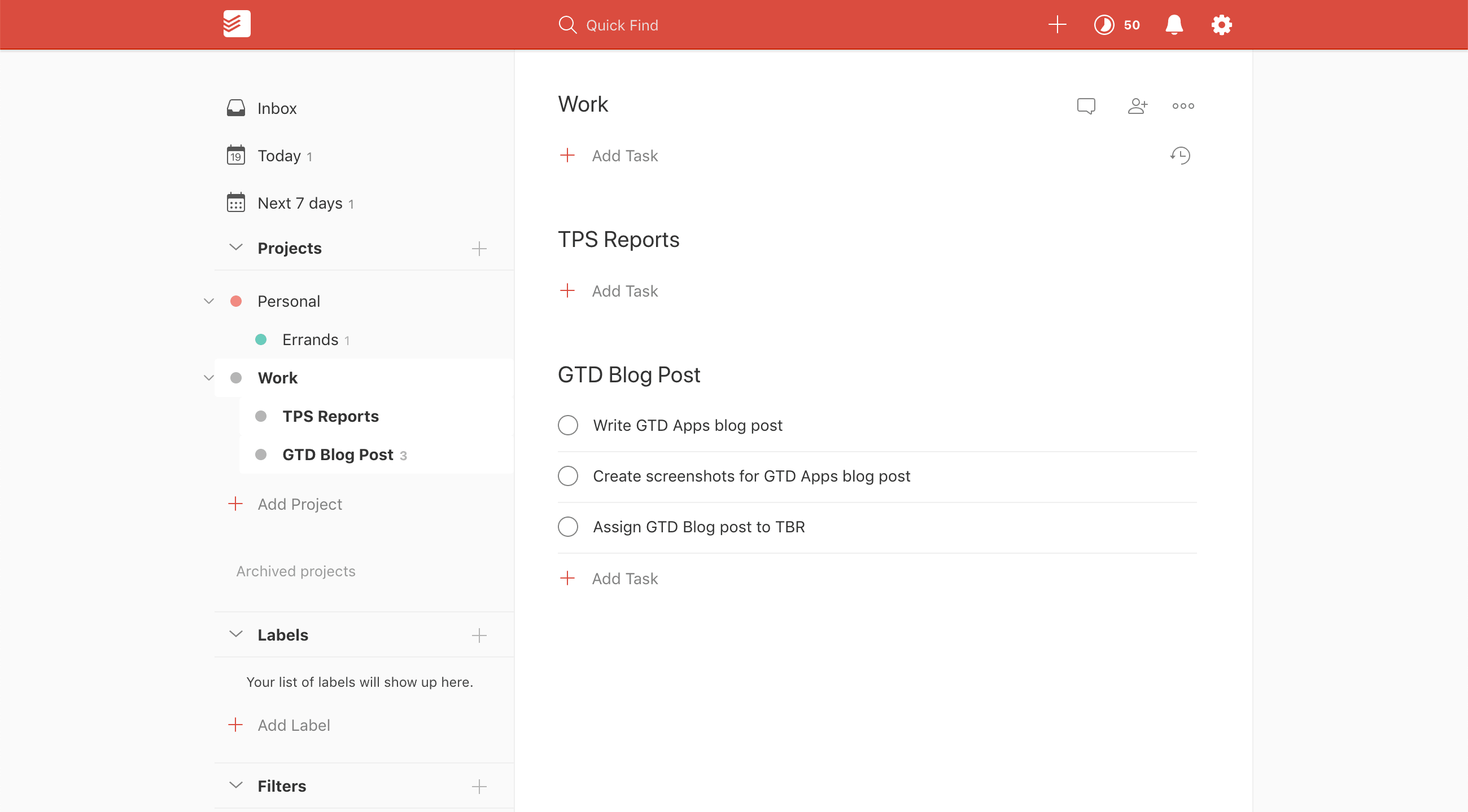 todoist setup guide gtd pdf