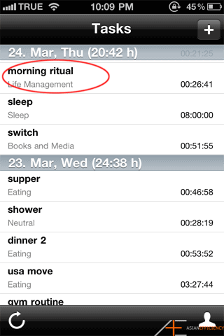 Using Toggl - Morning Ritual