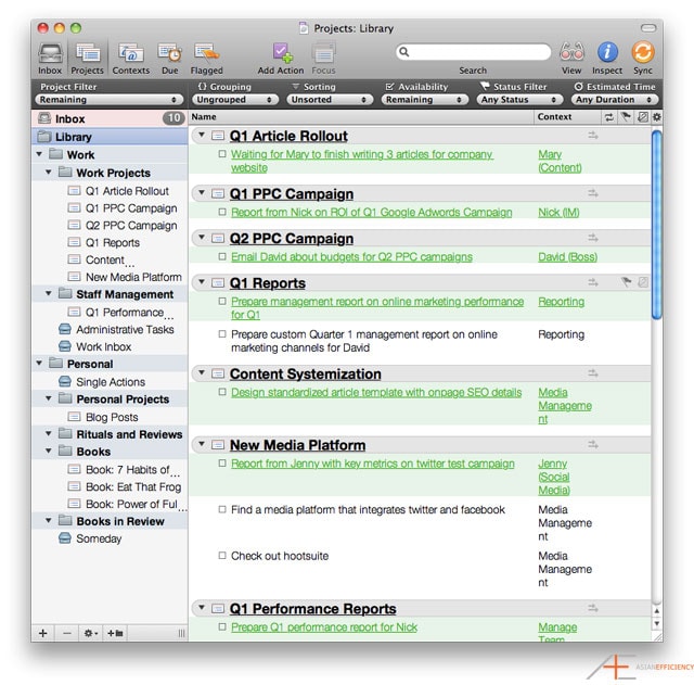 OmniFocus Series Tom Jenkins Completed Data Set OmniFocus Series Tom Jenkins Completed Data Set
