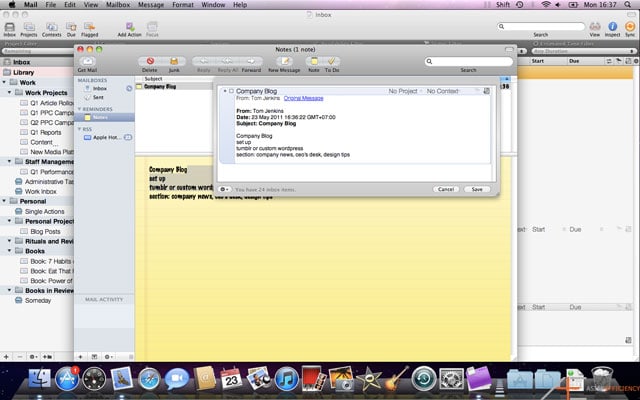 OmniFocus and Apple Mail Send to Inbox Part Two