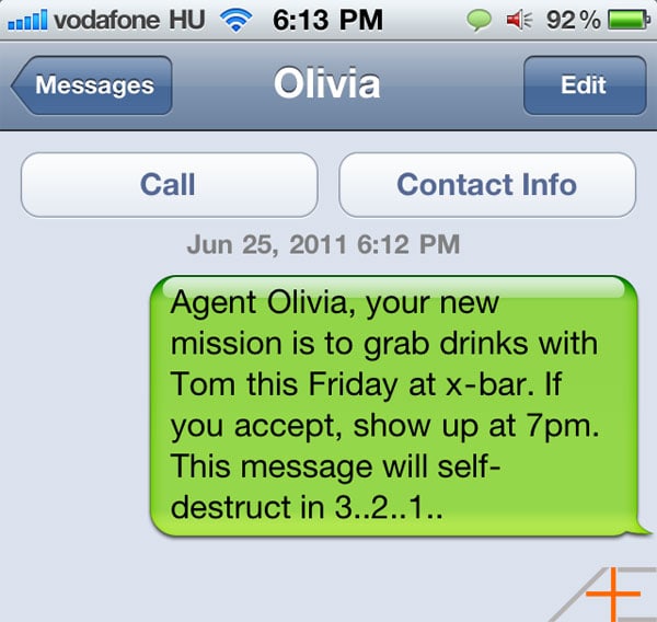 Funny iPhone text message