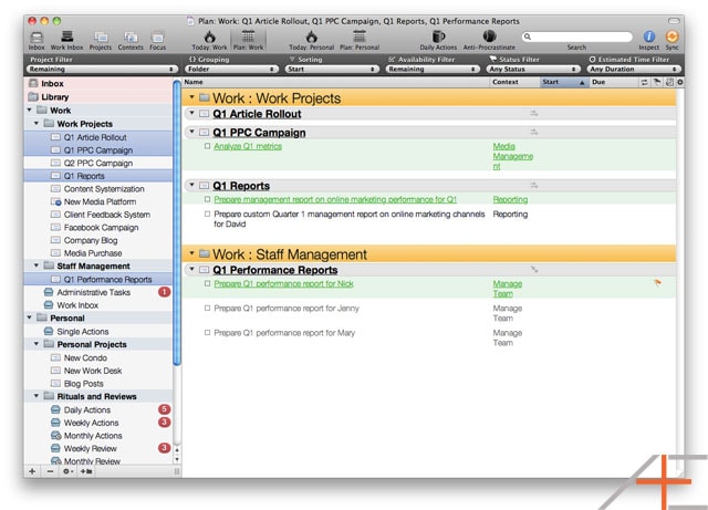 OmniFocus Advanced: Selecting for Focus