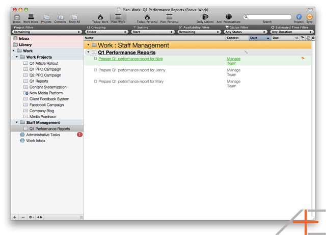 OmniFocus Advanced: Sequential Projects