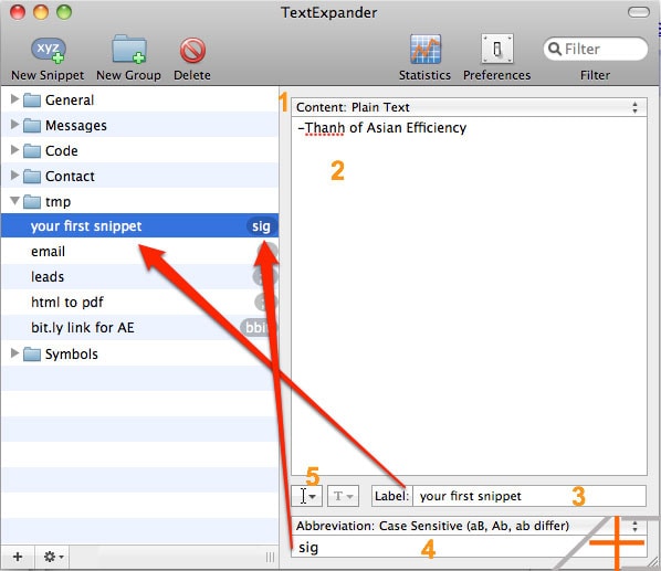 textexpander snippet