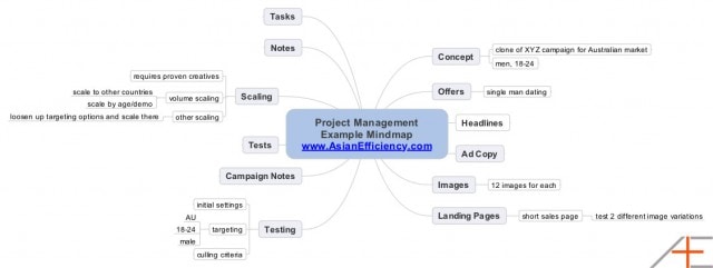 Project Plan Example Mindmap. Click to enlarge.