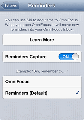 Enable Reminders in OmniFocus on iOS.