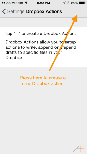 You can have several Dropbox actions in Drafts.