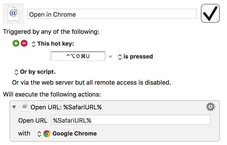 Open in Chrome macro