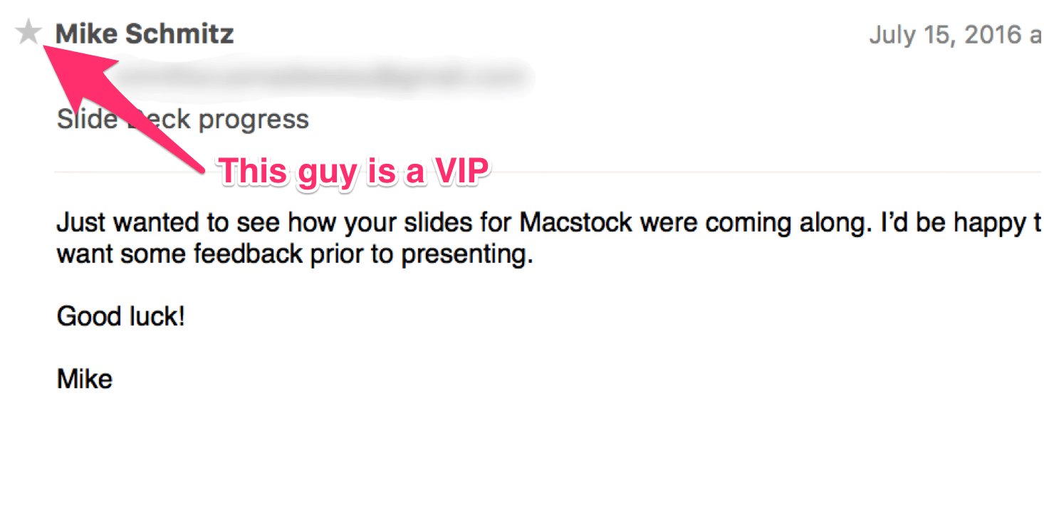 Apple Mail VIP sender