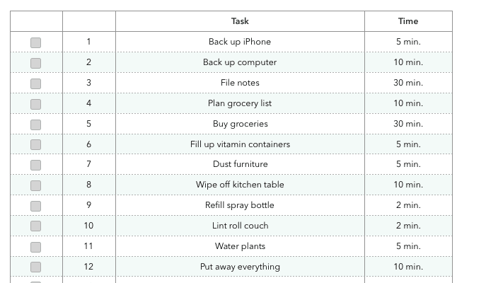 weekend-task-checklist