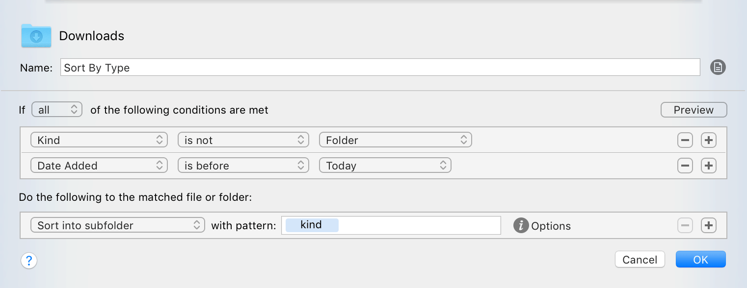 Hazel sort into subfolders