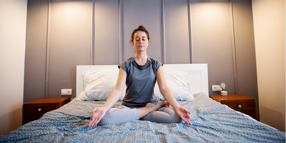 Yoga in bed