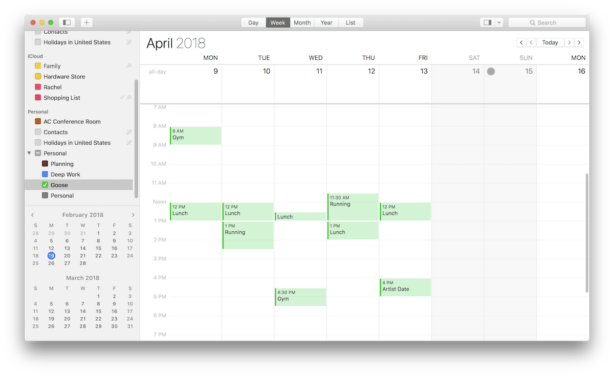 How to Use Color-Coded Sub-Calendars