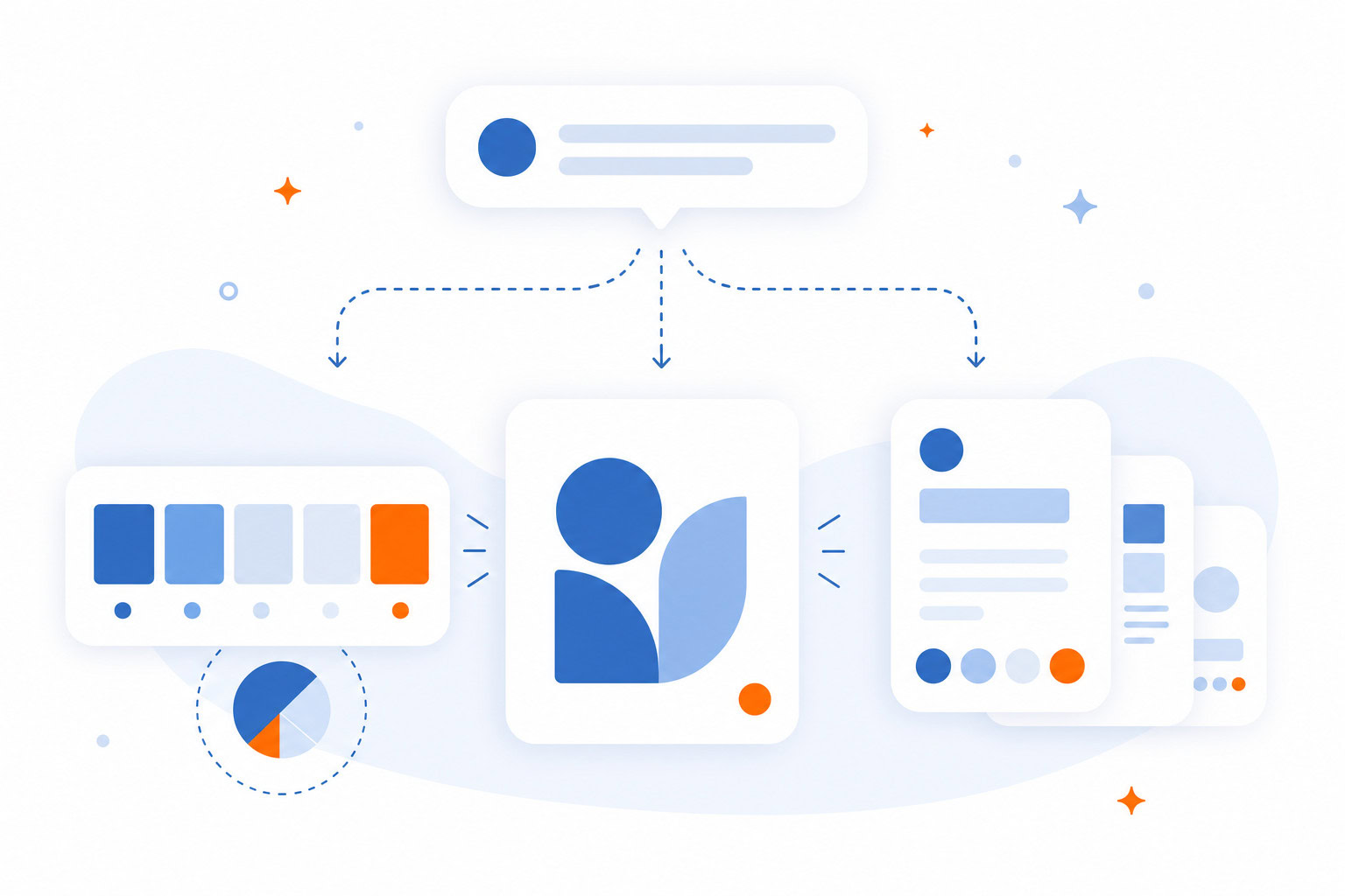 Supporting illustration for ai design tools