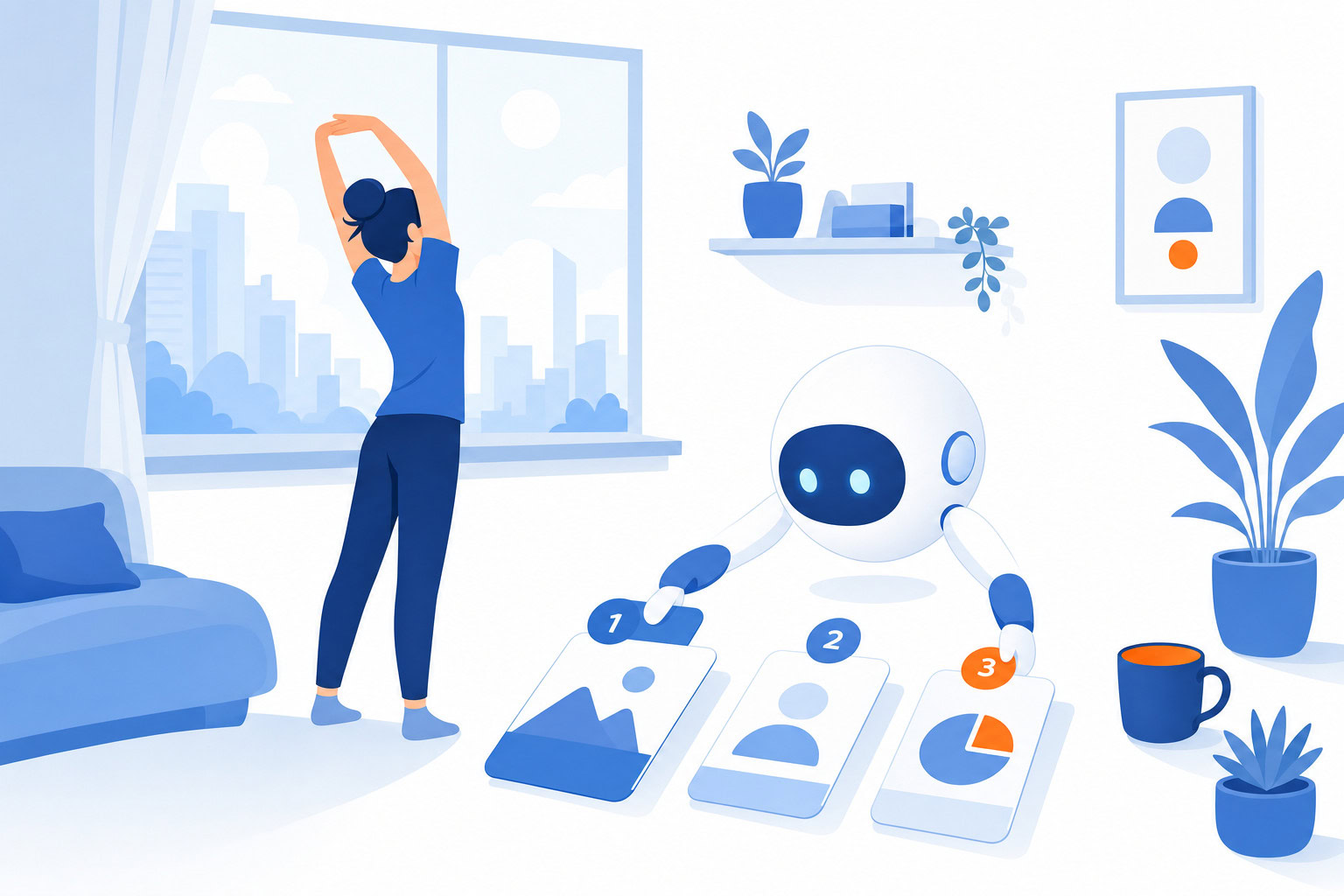 Supporting illustration for ai morning routine