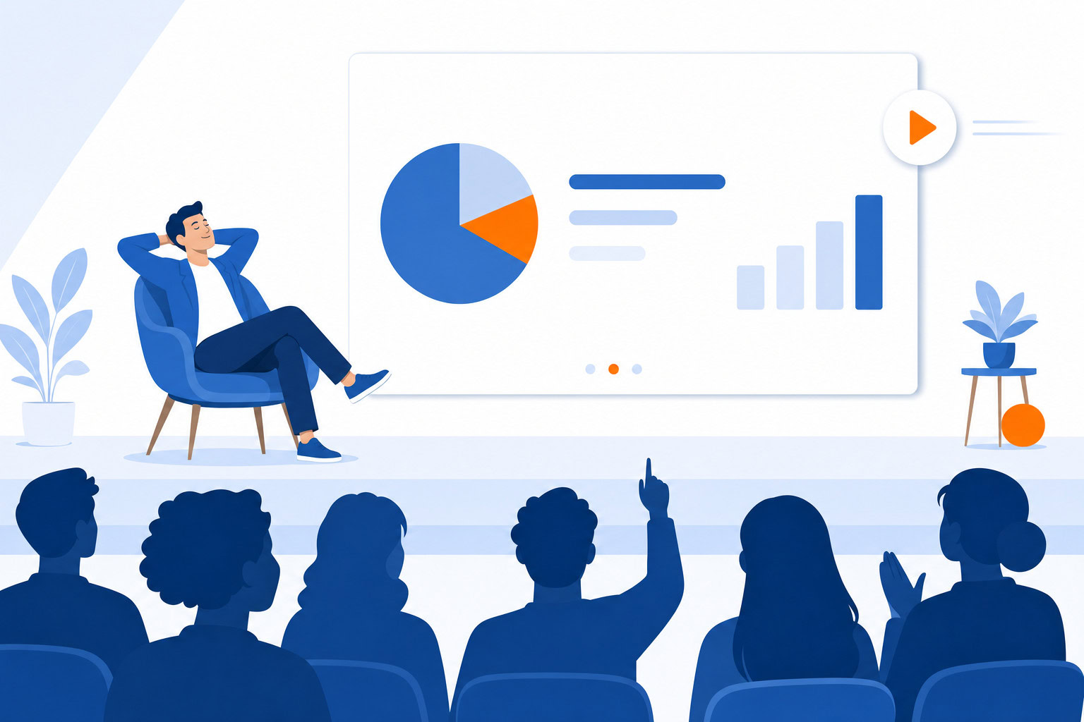 Supporting illustration for ai presentation makers