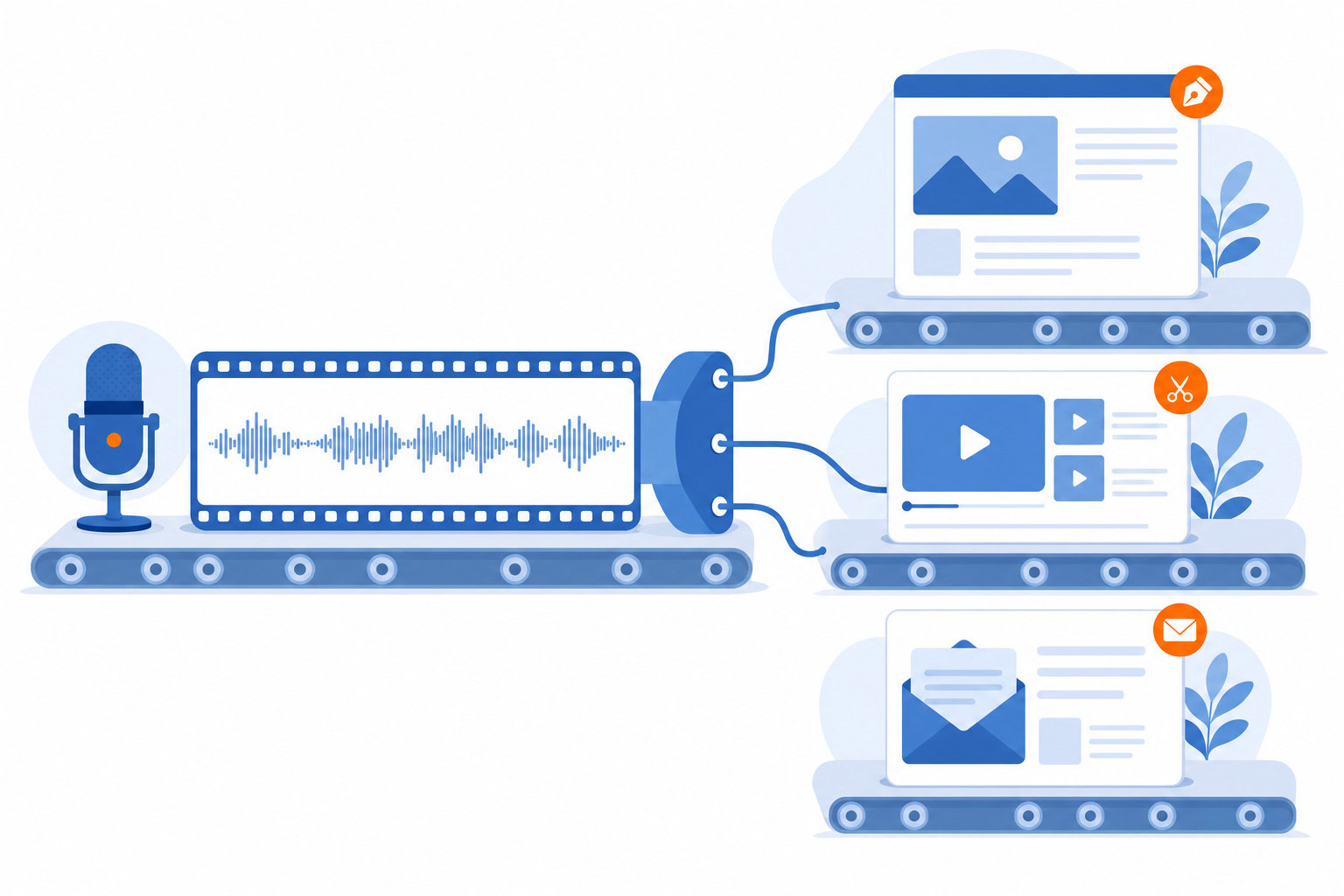 Supporting illustration for ai stack content creators