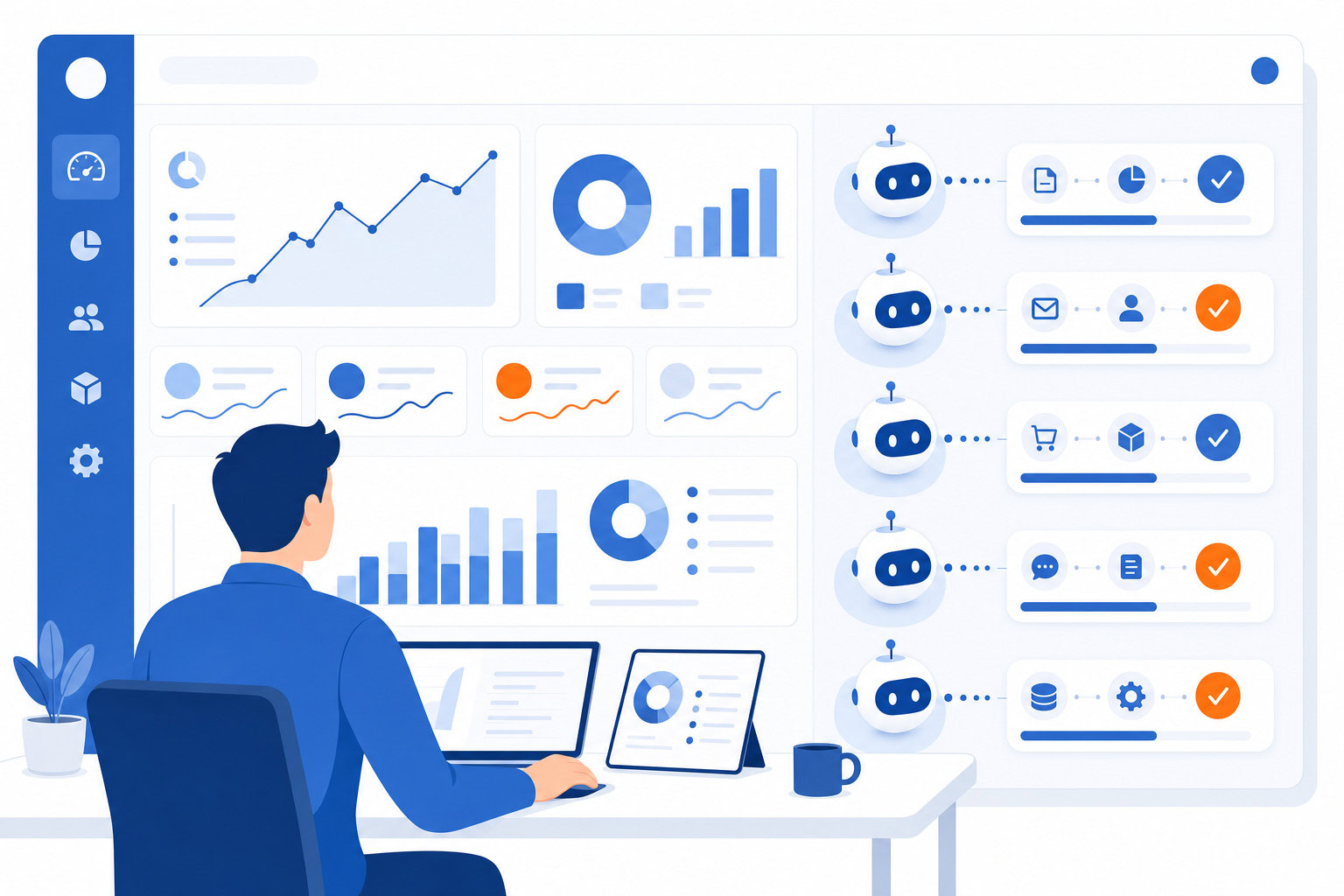 Supporting illustration for ai stack solo business