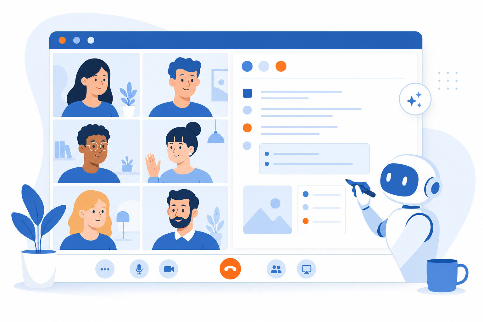 Supporting illustration for ai tools remote teams