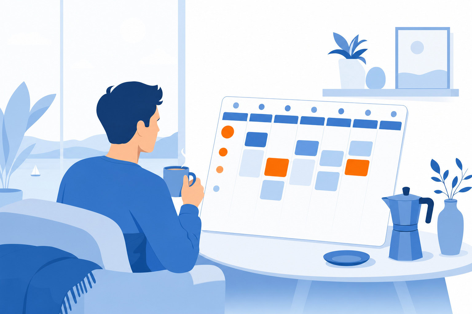 Supporting illustration for ai weekly planning