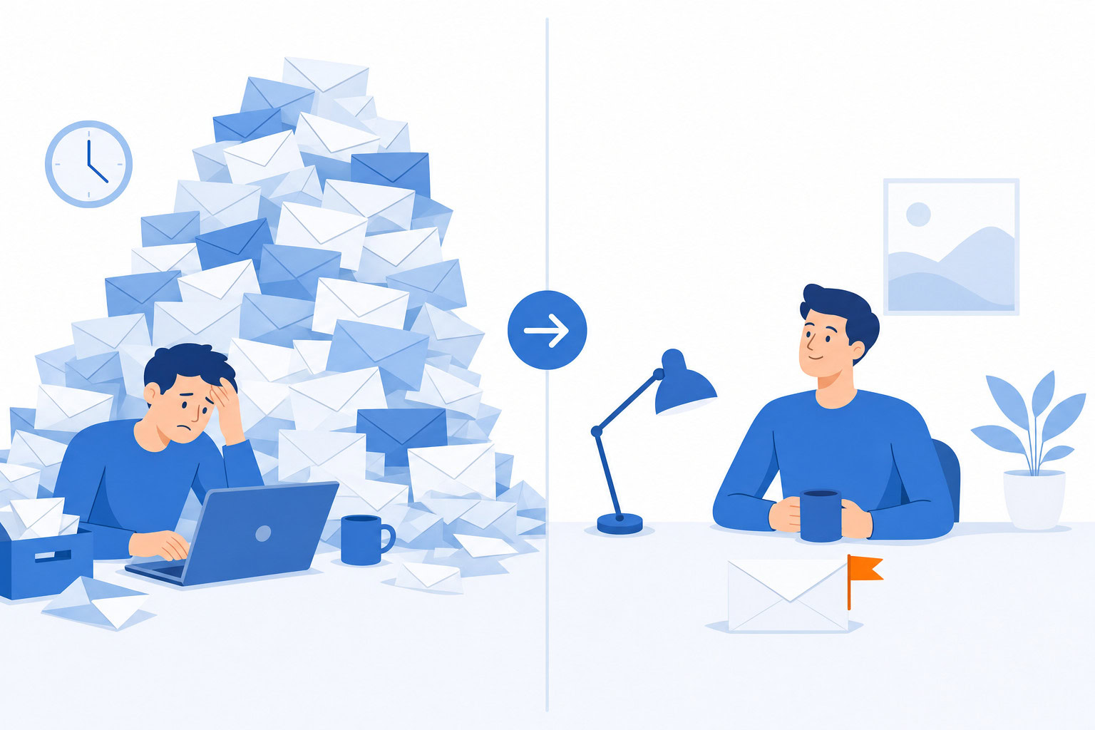 Supporting illustration for inbox zero with ai